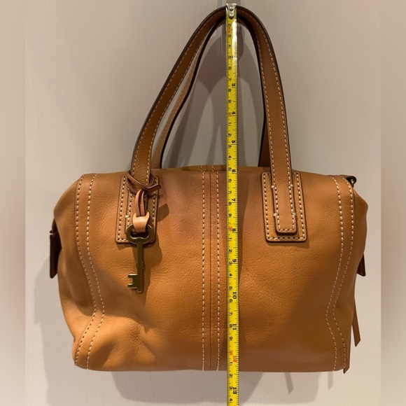 Fossil Emma leather satchel tan purse - Picture 15 of 16
